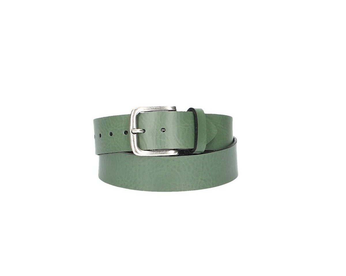 kiddybelts Ledergürtel Ledergürtel Kids 30mm in Grün mit Dornschließe in Silber (KB11-590) sehr weiches Vollrindleder von kiddybelts