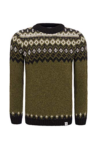 kidka Isländischer Herren/Damen Wollpullover Thing - grün Größe XL von kidka