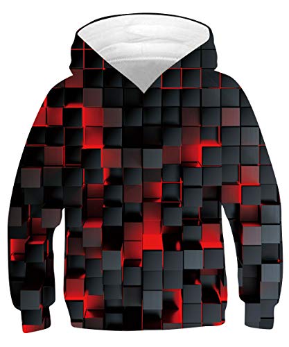kids4ever Unisex 3D Hoodie Jungen Mädchen Kapuzenpullover Lustig Grafik Pulli Hooded Sweatshirt Party Outwear Sportwear Alter 12-13 von kids4ever