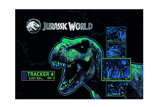 Jurassic World Dino Dinosaurier T-Rex SCHREIBTISCHUNTERLAGE Unterlage Tischunterlage kompatibel mit Sticker-von-Kids4shop von Kids4shop