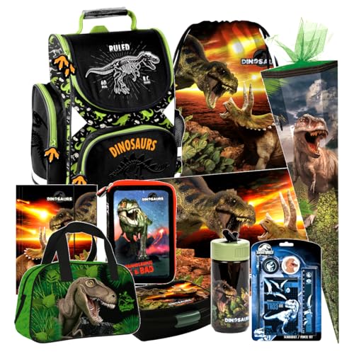 Dinosaurier Dino T-Rex 10 Teile Set Schulranzen Ranzen Tasche Tornister Schultüte 85 cm Federmappe Sporttasche mit Sticker-von-Kids4shop Dinosaurier Dino T-Rex 10 Teile Set Schulranzen Ranzen Tasche Tornister Schultüte 85 cm Federmappe Sporttasche mit Sticker-von-Kids4shop von kids4shop