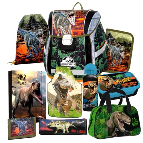 Dinosaurier T-Rex Jurassic Schulranzen Ranzen Tornister 10 Teile Set Federmappe Tasche mit Sticker-von-Kids4shop Dinosaurier T-Rex Jurassic Schulranzen Ranzen Tornister 10 Teile Set Federmappe Tasche mit Sticker-von-Kids4shop von kids4shop