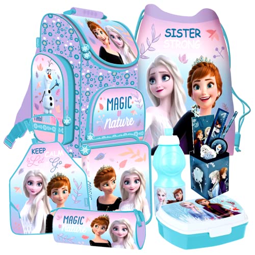 Frozen die Eiskönigin Disney 8 Teile Set Schulranzen Tornister mit Sticker-von-Kids4shop Ranzen Federmappe Tasche vio von kids4shop