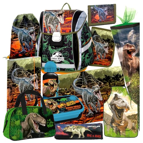 Jurassic World Dinosaurier Dino T-Rex 12 Teile Set SCHULRANZEN RANZEN FEDERMAPPE TASCHE Tornister Schultüte 85 cm mit Sticker-von-Kids4shop Jurassic World Dinosaurier Dino T-Rex 12 Teile Set SCHULRANZEN RANZEN FEDERMAPPE TASCHE Tornister Schultüte 85 cm mit Sticker-von-Kids4shop von kids4shop