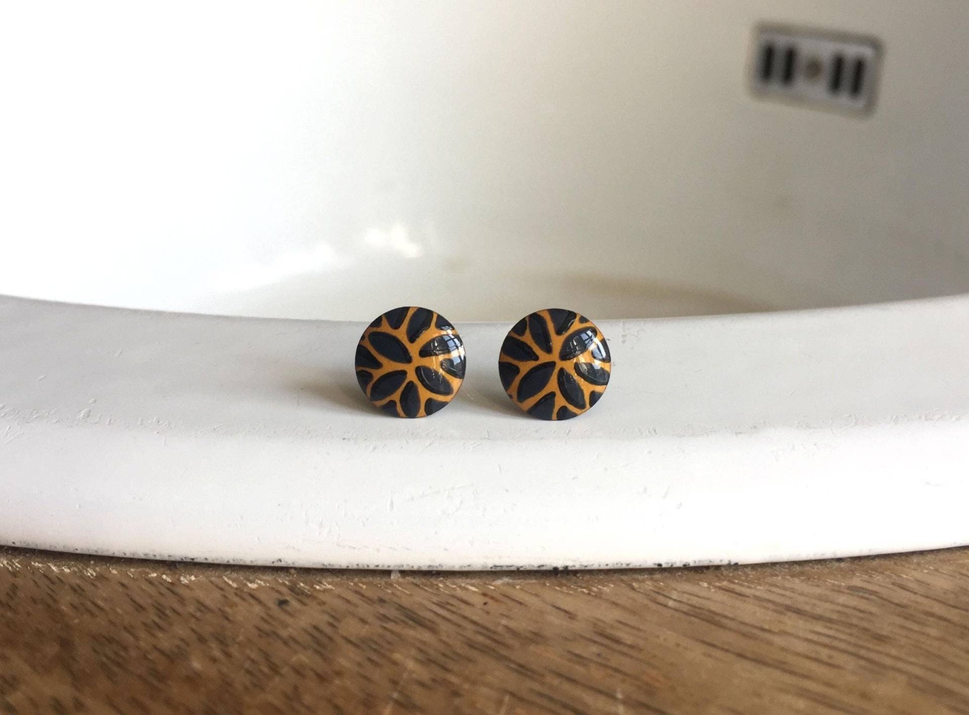 Ohrstecker Blatt Ohrstecker Blatt von kiezmietz