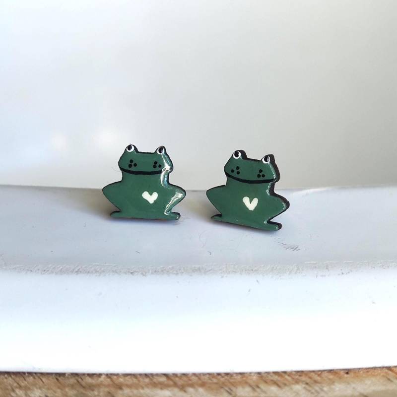 Ohrstecker Frosch Ohrstecker Frosch von kiezmietz