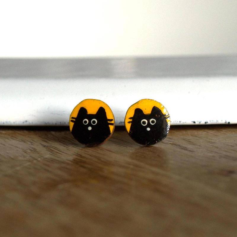 Ohrstecker Katze Ohrstecker Katze von kiezmietz