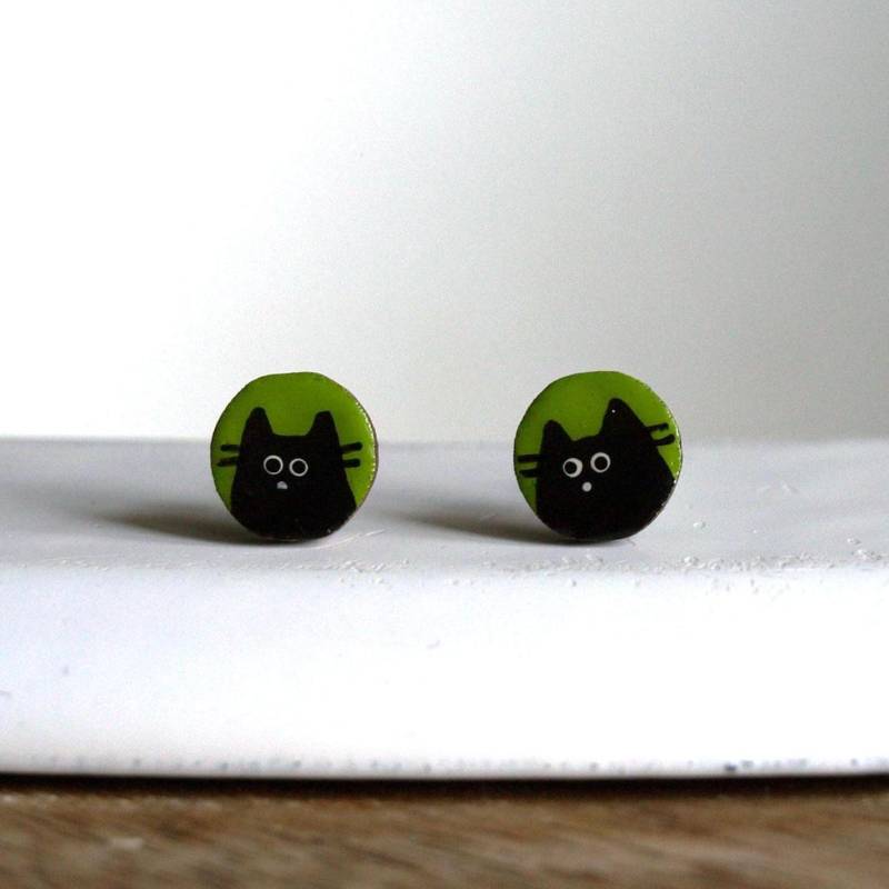 Ohrstecker Katze Ohrstecker Katze von kiezmietz