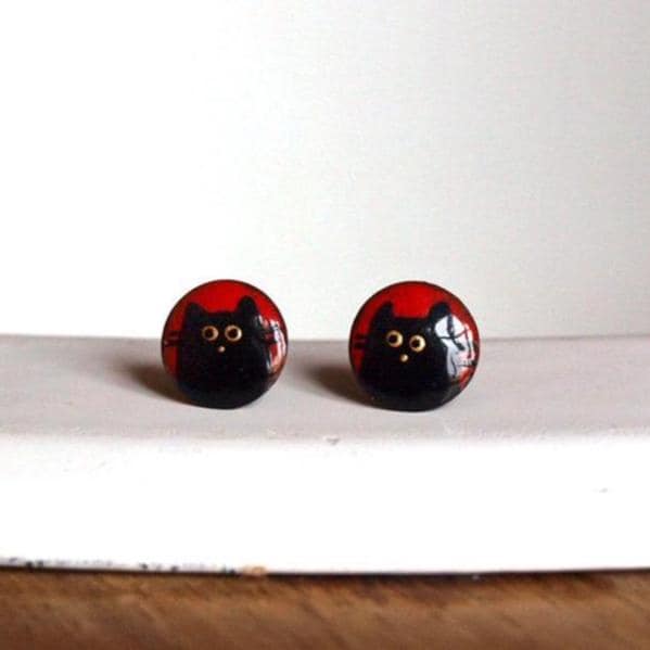 Ohrstecker Katzen Ohrstecker Katzen von kiezmietz