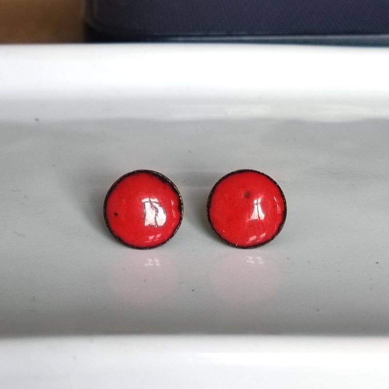 Ohrstecker Kirschrot von kiezmietz