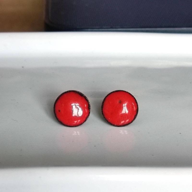 Ohrstecker Korallenrot Ohrstecker Korallenrot von kiezmietz