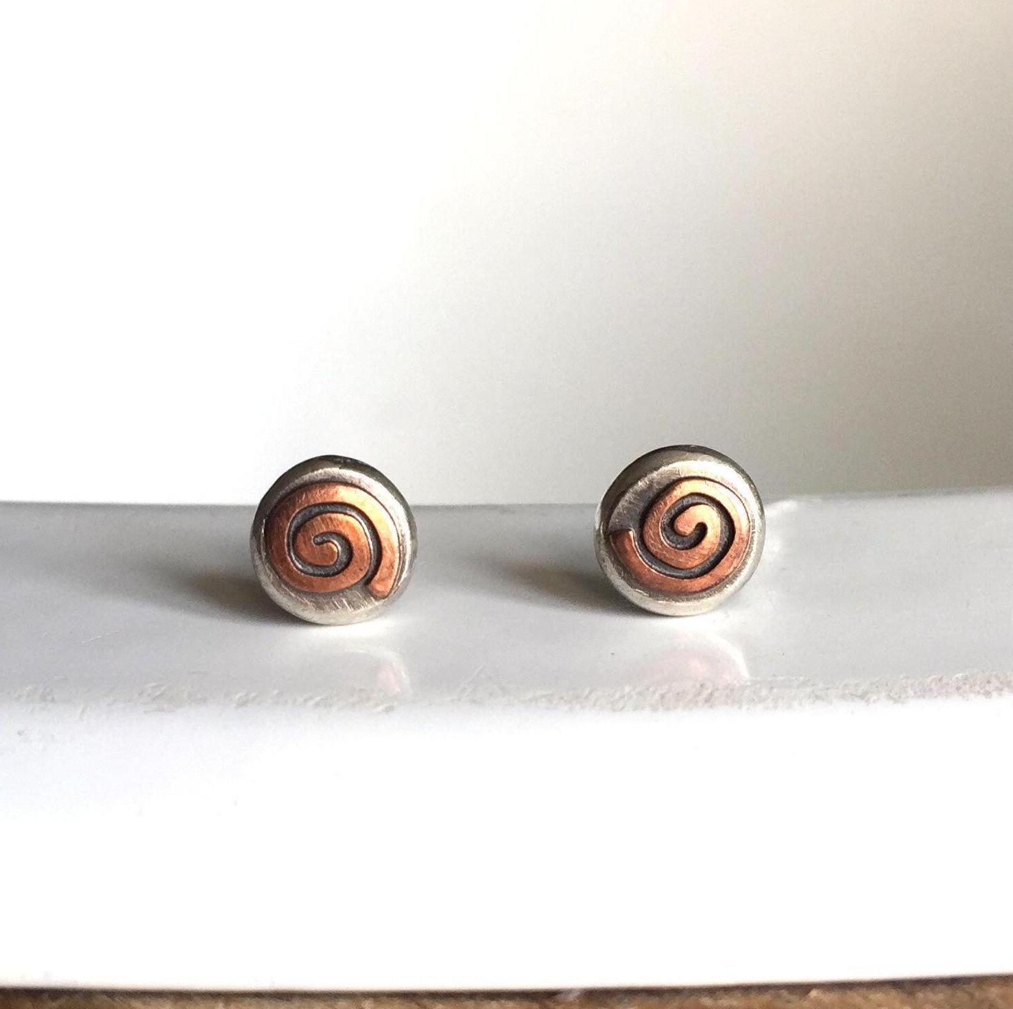 Ohrstecker Kupferspirale Ohrstecker Kupferspirale von kiezmietz