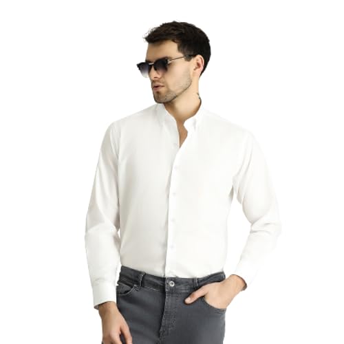 KIGILI Bügelfrei Hemd Herren Langarm Regular Fit, Baumwolle Polyester Atmungsaktiv Businesshemd Herren, Schickes Männer Hemd, Non-Iron Anzug Hemd, Freizeithemd Kleidung Herren, S M L XL | 1-Weiß - 2xl von kiğili