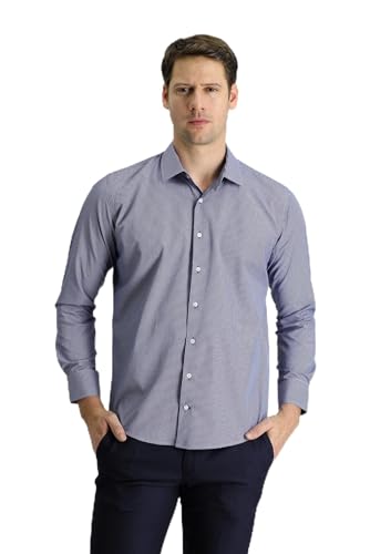 KIGILI Herrenhemd, Langarmhemd für Geschäftsleute, Geschenk für Männer, maschinenwaschbares Slim Fit-Kariertes Herrenhemd, S-2XL | Dark NAVYBLUE - M KIGILI Herrenhemd, Langarmhemd für Geschäftsleute, Geschenk für Männer, maschinenwaschbares Slim Fit-Kariertes Herrenhemd, S-2XL | Dark NAVYBLUE - M von kiğili