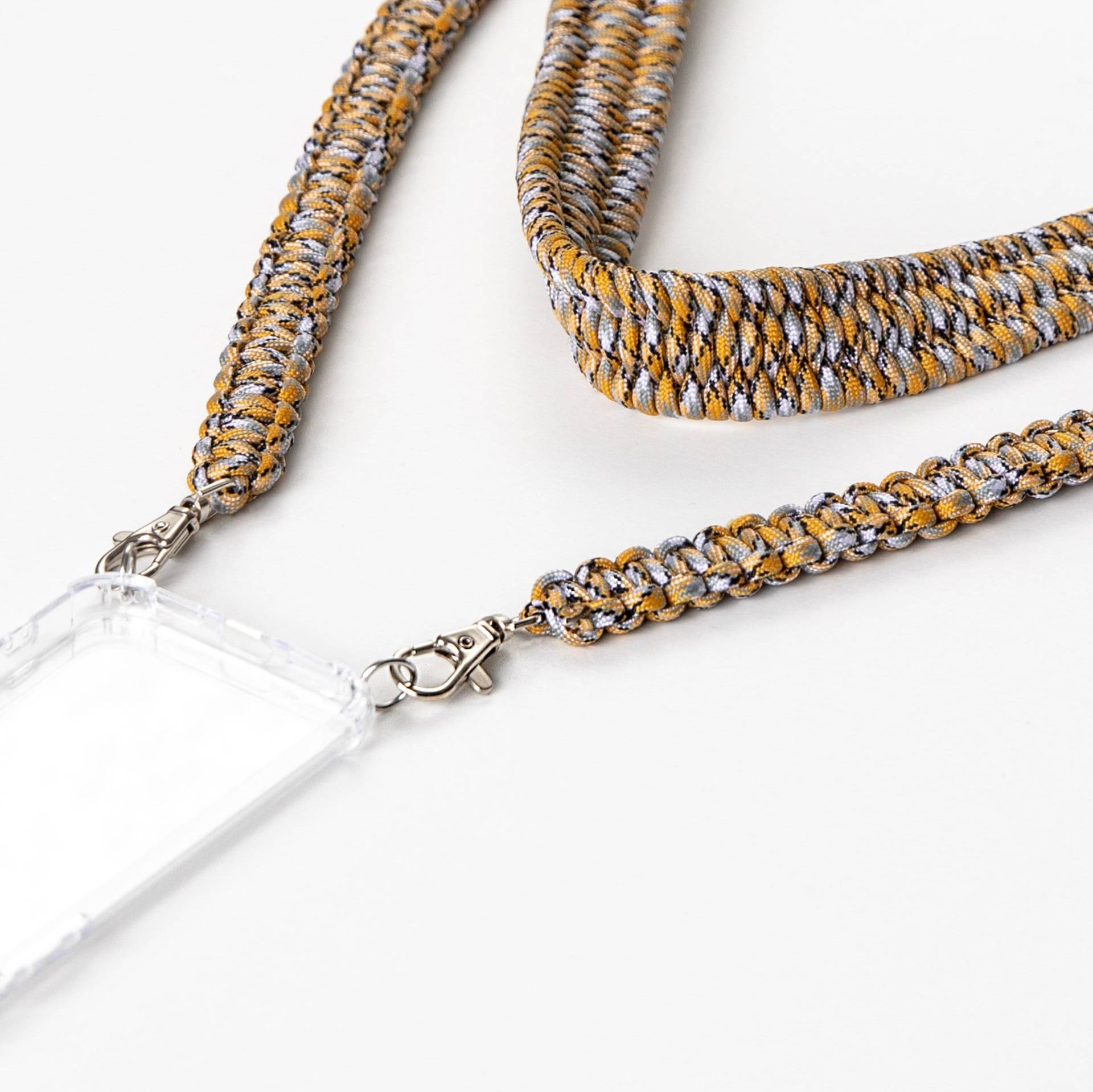 Handykette Tiger, Weiß, Golden, Schwarz, Phone Case Necklace, Abnehmbar, Austauschbar, By Kijuji Berlin von kijujiBerlin