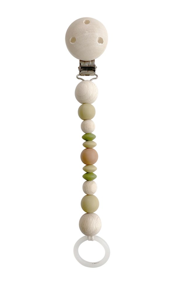kikadu Schnullerbefestigung Schnullerkette Earth/Olive, (1-tlg), modern und nachhaltig von kikadu