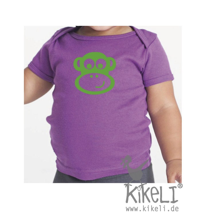 Affe Bügelbild Aufbügler Applikation Sticker Textilaufkleber Tiermotiv Flockfolie Diy Kinder T-Shirt Individualisierbar Farbe/ Gröss von kikelishop