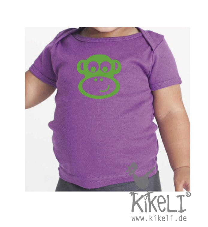 Affe Bügelbild Aufbügler Applikation Sticker Textilaufkleber Tiermotiv Flockfolie Diy Kinder T-Shirt Individualisierbar Farbe/ Gröss von kikelishop