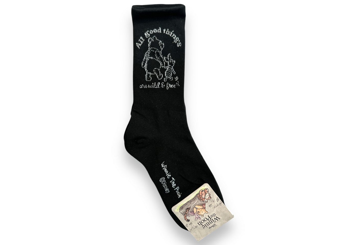 kikiya socks Socken Winnie Puuh Wild & Free (schwarz) von kikiya socks