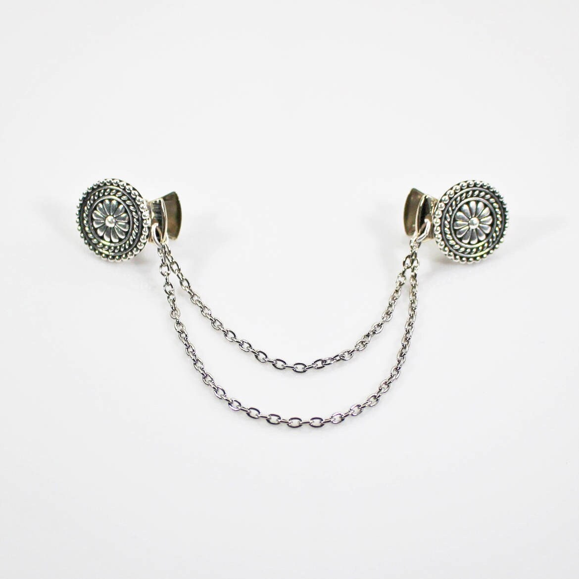 Doppelte Silber Kette Pullover Clip Doppelte Silber Kette Pullover Clip von kimsbling
