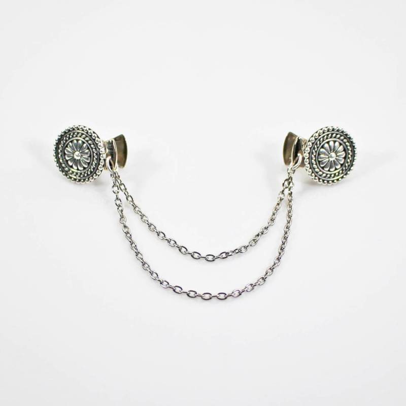 Doppelte Silber Kette Pullover Clip Doppelte Silber Kette Pullover Clip von kimsbling