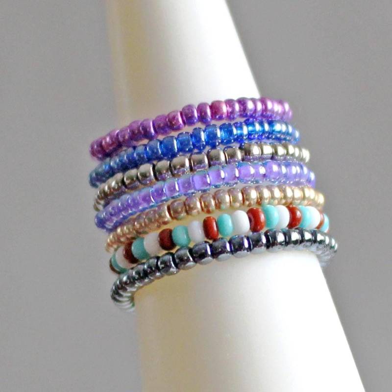 Farbenfrohe Samen Perle Stretch Ringe Für Finger Oder Zeh Farbenfrohe Samen Perle Stretch Ringe Für Finger Oder Zeh von kimsbling
