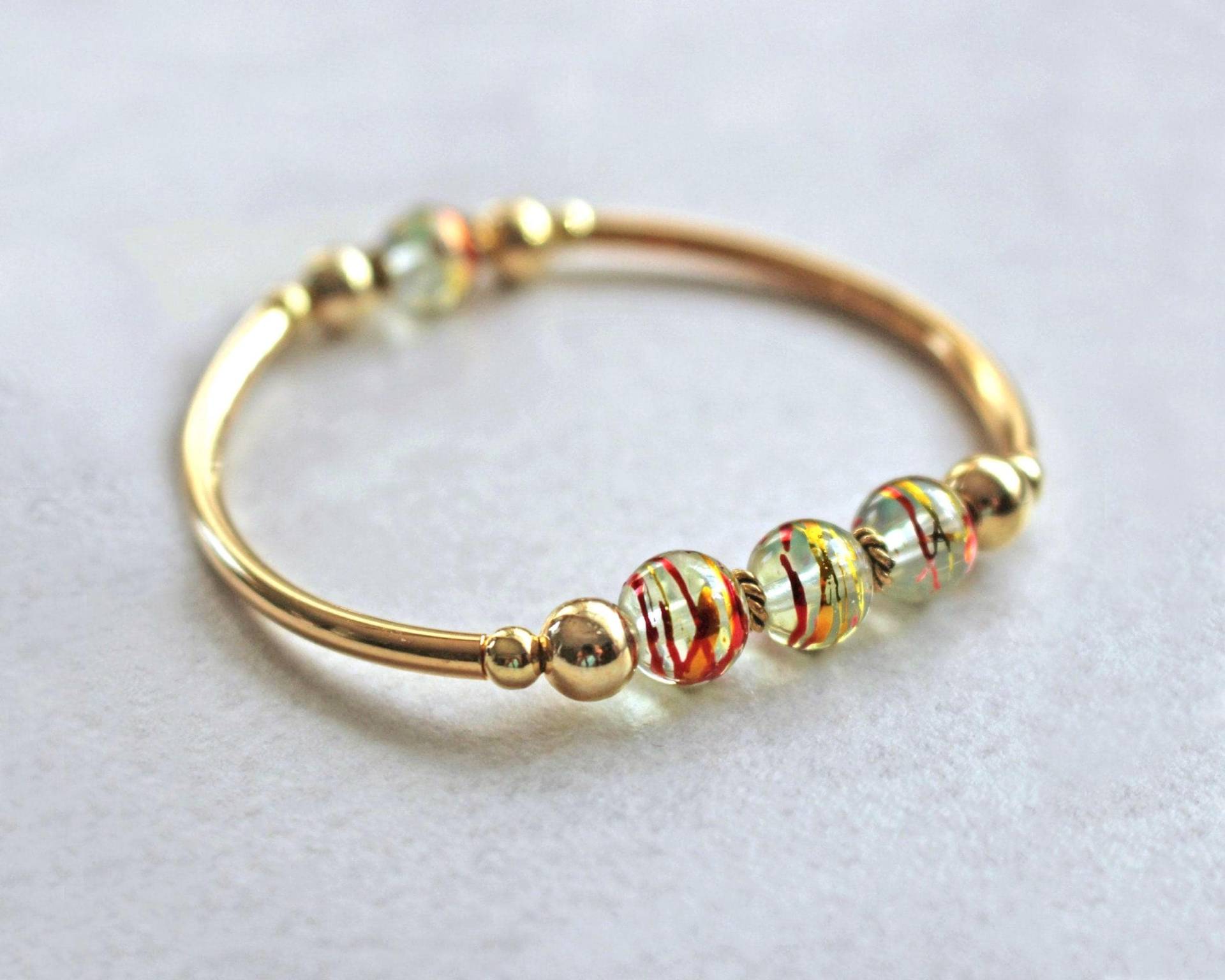 Herbst Sonnenuntergang Gold Stretch Armband Herbst Sonnenuntergang Gold Stretch Armband von kimsbling