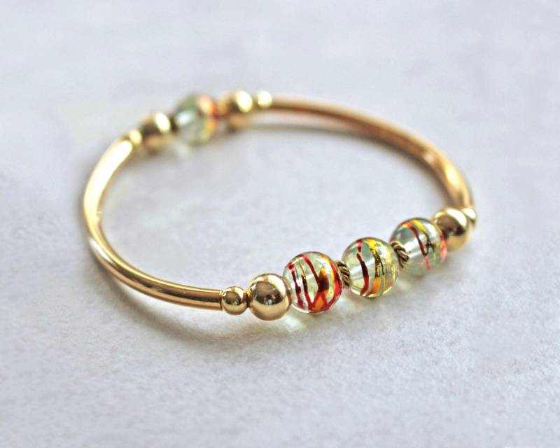 Herbst Sonnenuntergang Gold Stretch Armband Herbst Sonnenuntergang Gold Stretch Armband von kimsbling