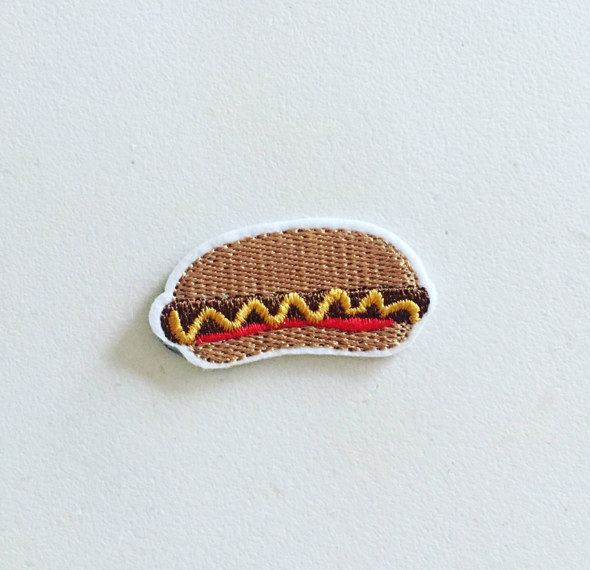 Hot Dog Bügelbild Gestickte Fast Food Applikation von kindersticker