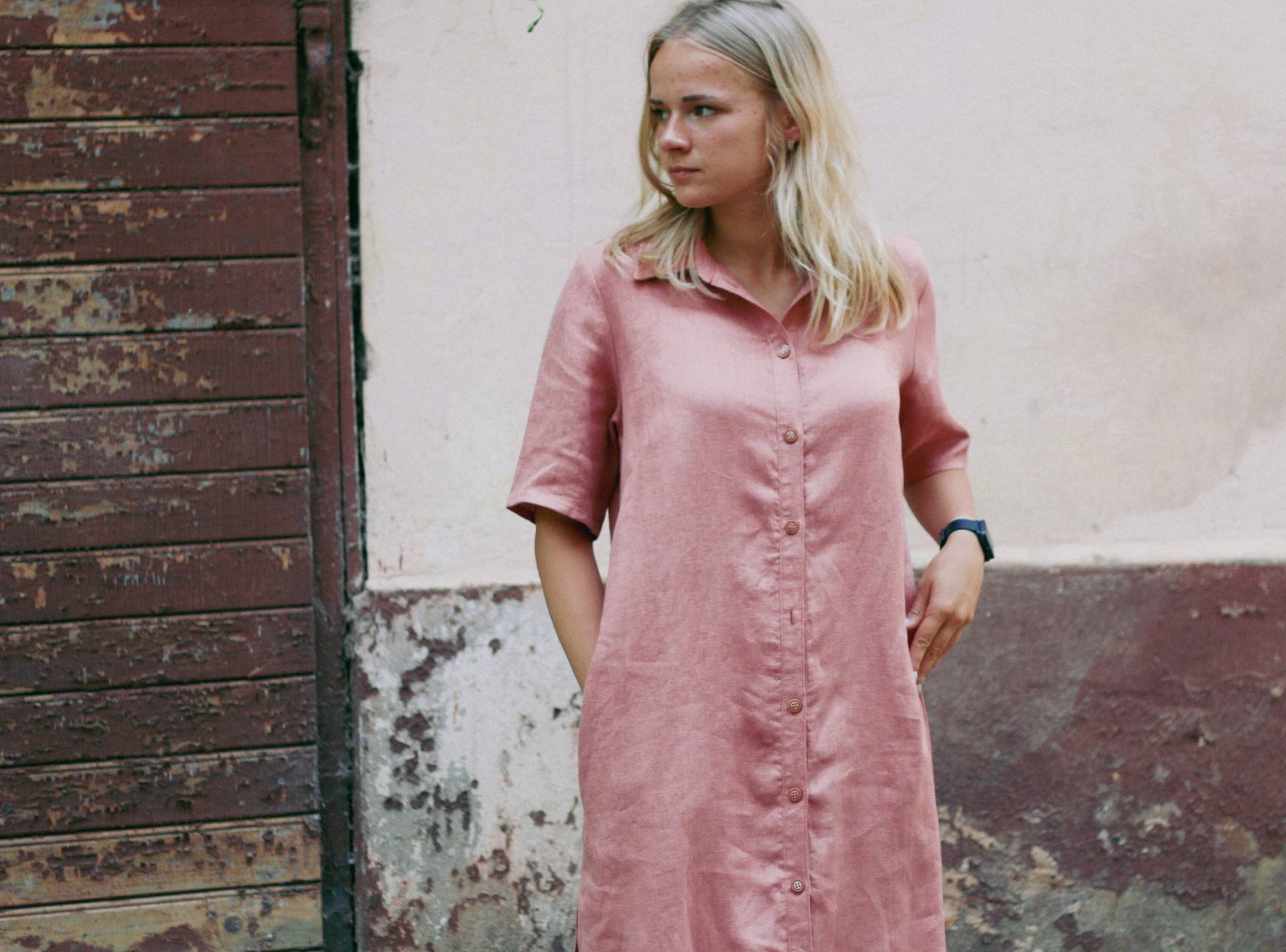 Leinenhemdkleid Grieta, Mit Kragen, Kurzarm-Leinenkleid Taschen, Stillkleid Aus Leinen Leinenhemdkleid Grieta, Mit Kragen, Kurzarm-Leinenkleid Taschen, Stillkleid Aus Leinen von kindlyLinen