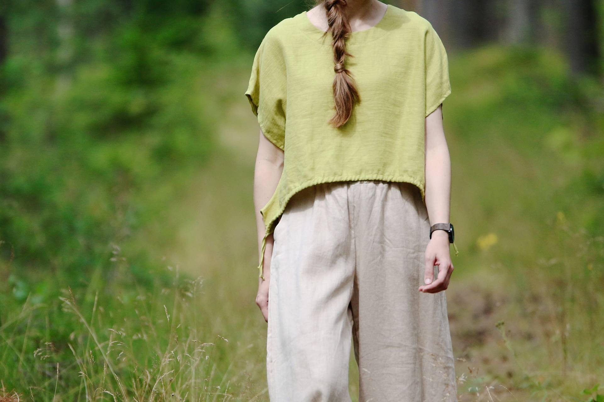 Sale/Bereit S/M Größe, Leinen Kurztop Kira, Crop Top, Leinenhemd, Oversized Bluse, Kurzarm Natur Inen Top Sale/Bereit S/M Größe, Leinen Kurztop Kira, Crop Top, Leinenhemd, Oversized Bluse, Kurzarm Natur Inen Top von kindlyLinen