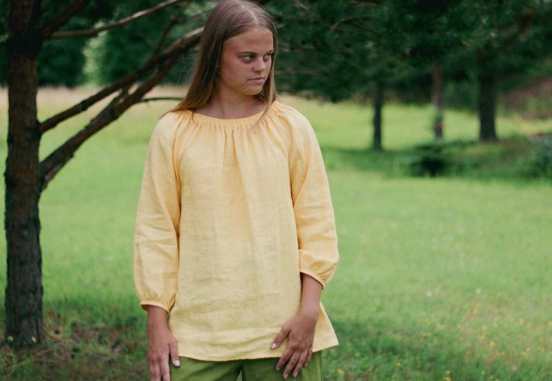 Sale/Bereit S Größe, Leinen Bluse Für Frauen Anna, Loses Top, Lange Ärmel Entspannte Passform Bluse, Oversized Herbst von kindlyLinen