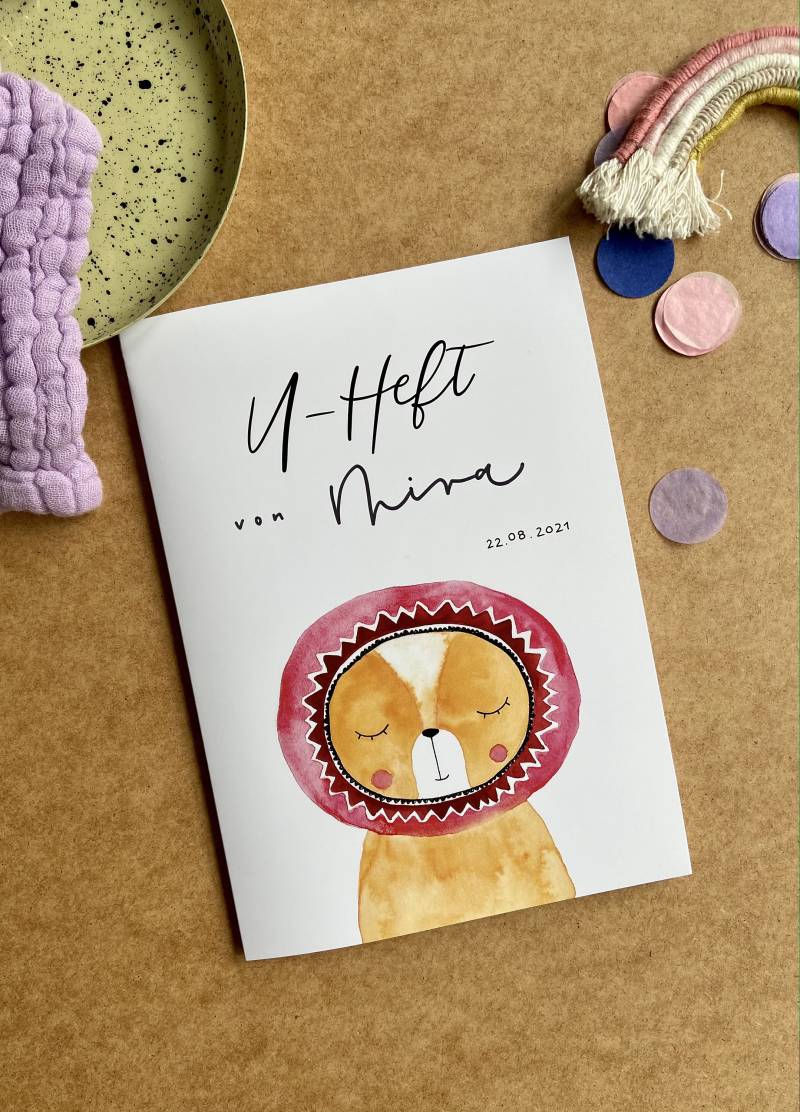 U-Heft Löwe, Personalisierbar von kindskoepfe