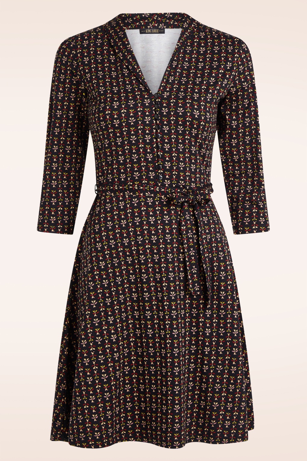 Emmy Jangle Kleid in Schwarz und Multi von king louie