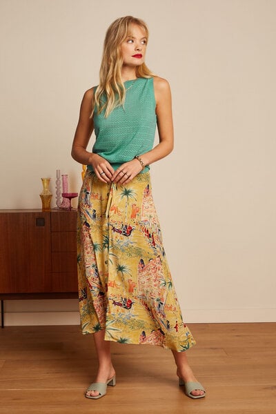 King Louie Rock - Judy Midi Skirt Serafini - aus Ecovero von king louie