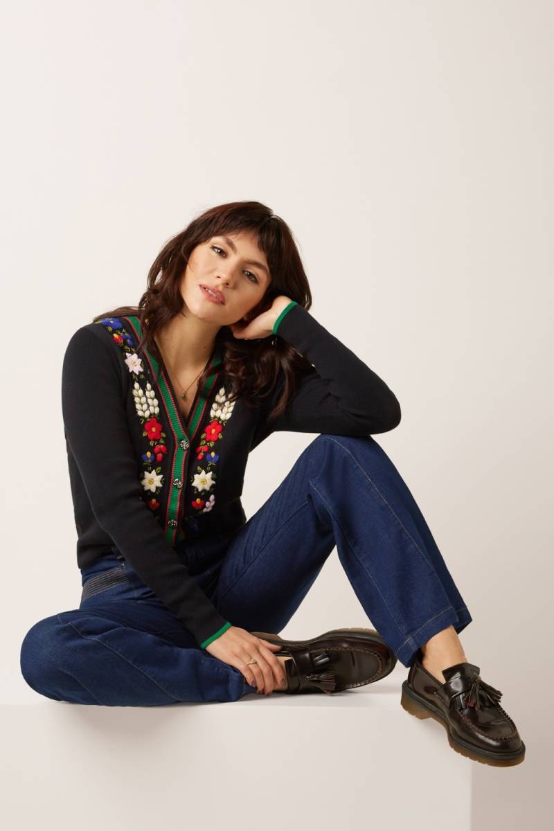 Perry Rippstrick-Cardigan in Schwarz Perry Rippstrick-Cardigan in Schwarz von king louie
