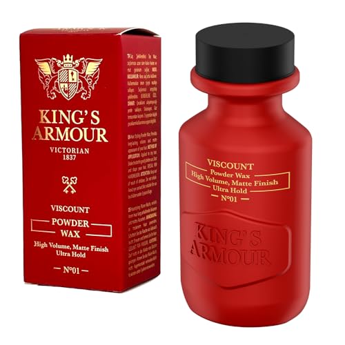 King’s Armour VISCOUNT Powder Wax 20g | Haarpuder | Mattes Styling Powder | Pulverwachs für Haarstyling | Hair Styling Pulver Wachs | Kein Verkleben | High Volume, Matte Finish, Ultra Hold von king's armour