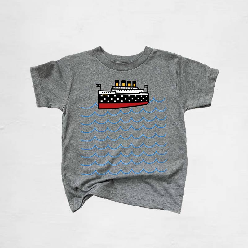 Handgefertigtes Titanic Kinder T-Shirt Jugend, Kleinkind, Baby Größen von kingandroo