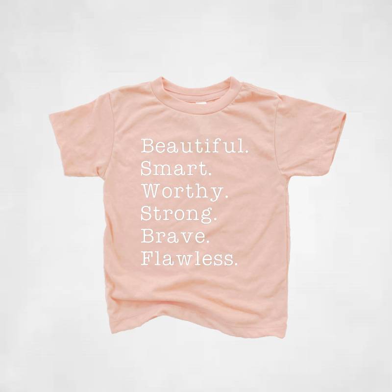 Positive Affirmationen Baby T-Shirt Handgemachte Kinderkleidung von kingandroo