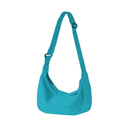 kingsea Umhängetasche für Damen und Herren, dicker Riemen Crossbody Bag Nylon Brusttasche, kleine Bauchtasche mit verstellbarem Riemen, leichte Umhängetasche für Reisen, Wandern, Wandern, Blau von kingsea