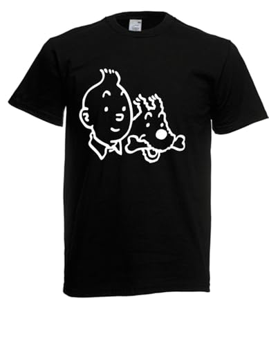 Mens Tim and Struppi T-Shirt Size up to 5XL von kinkohoboEER