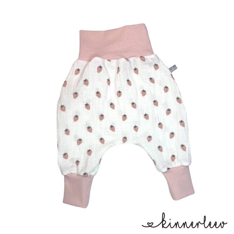 Baby-Pumphose Musselin Erdbeere Sommerhose Babyshorts Lang Und Kurz von kinnerleev