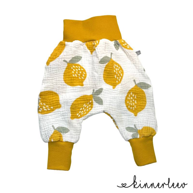 Baby-Pumphose Musselin Zitrone Sommerhose Babyshorts Lang Und Kurz von kinnerleev