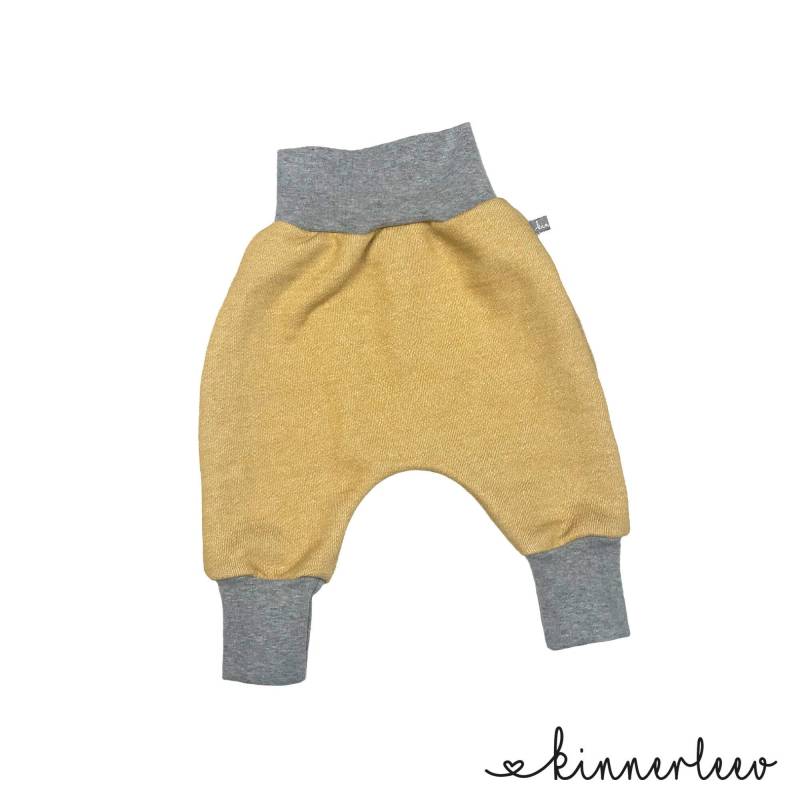 Baby Pumphose Wintersweat Gelb Babyhose von kinnerleev