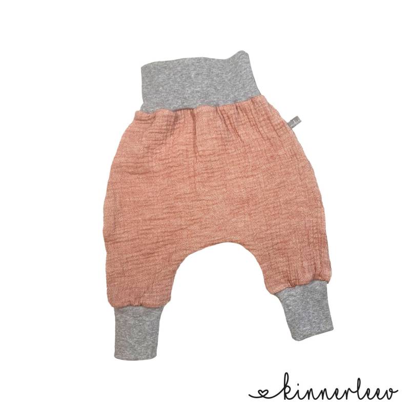 Babyhose Musselin Rostrot-Meliert Pumphose Sommerhose von kinnerleev