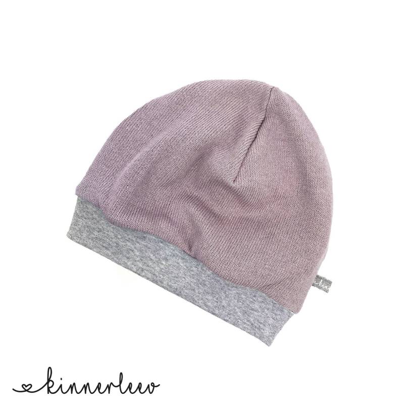 Beanie Mütze Altrosa Strick Baby Kinder Mädchen von kinnerleev