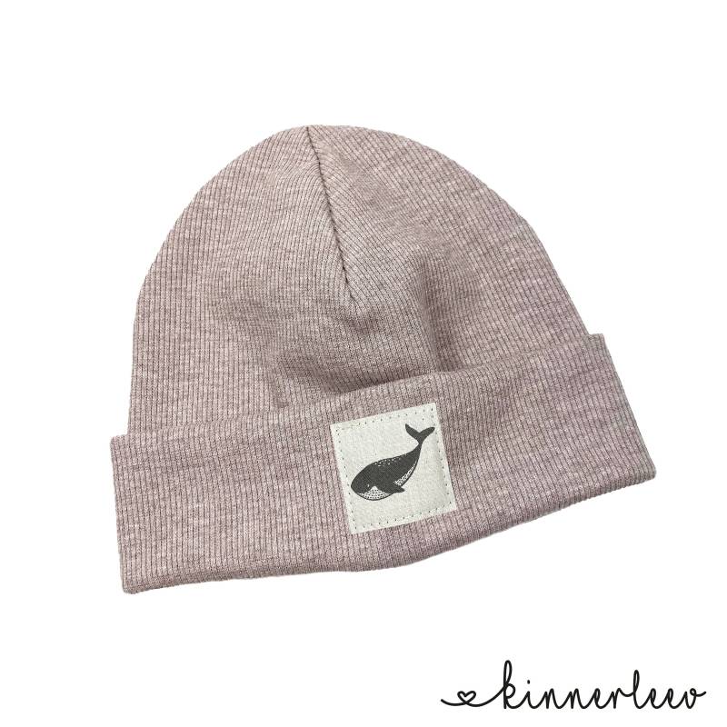 Beanie Mütze Beige-Meliert Rib Wal Hipster Baby Kinder Mädchen Junge von kinnerleev
