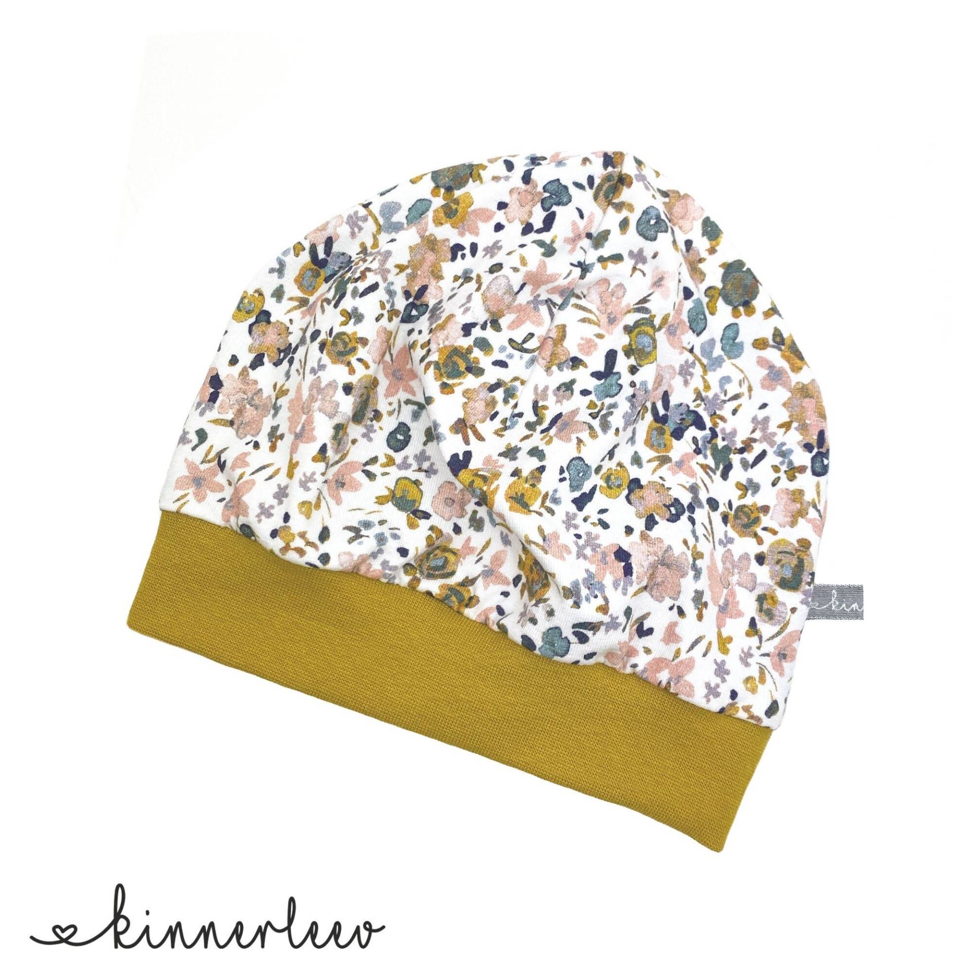 Beanie Mütze Blumenmeer Gelb Baby Kinder Mädchen Jersey Beanie Mütze Blumenmeer Gelb Baby Kinder Mädchen Jersey von kinnerleev