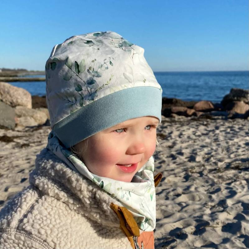 Beanie Mütze Eukalyptus Baby Kinder Mädchen Jersey von kinnerleev