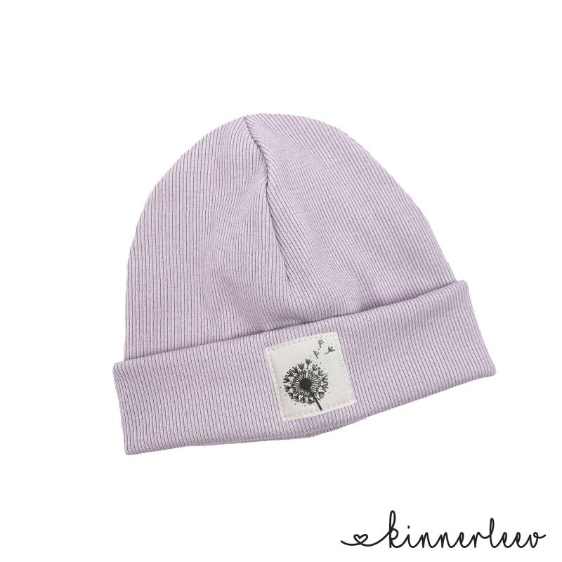 Beanie Mütze Flieder Rib Pusteblume Hipster Baby Kinder Mädchen Junge von kinnerleev